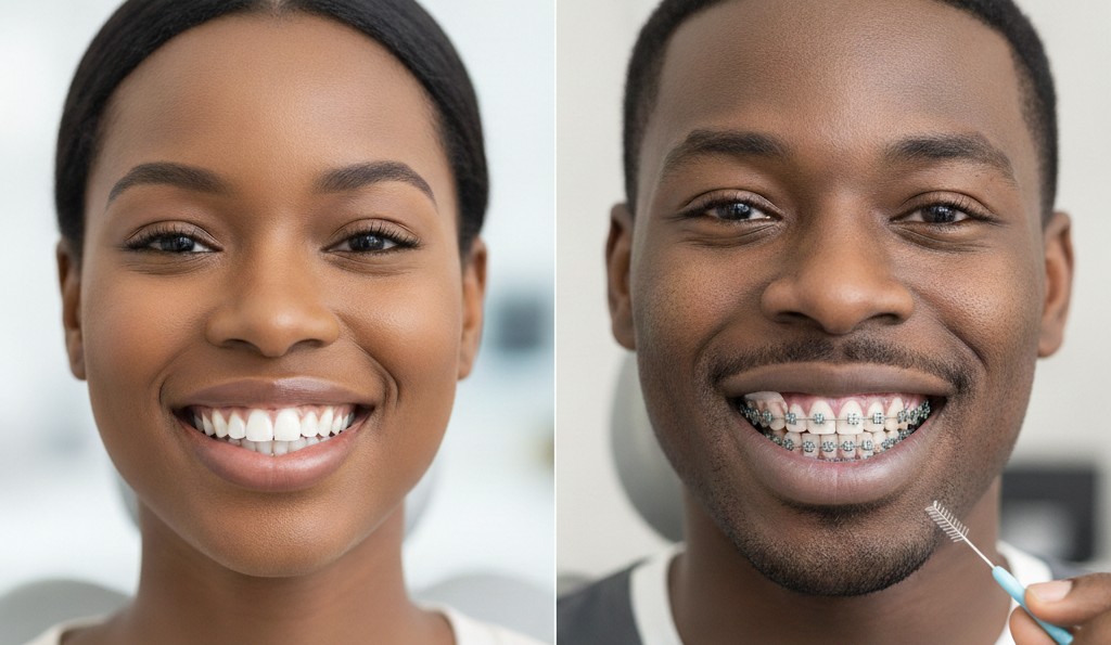 diffference between invisalign and traditional braces